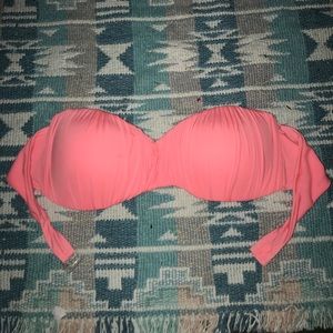 Pink bandeau forever 21 bikini top